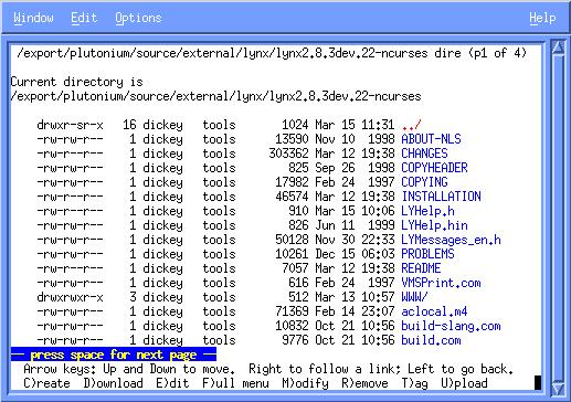 lynx (ncurses) with white background